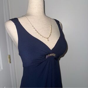 Caché Navy Blue Evening Gown